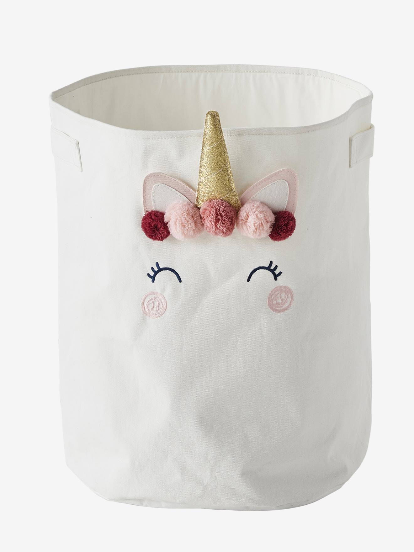 Panier de rangement XL Licorne ivoire (Vertbaudet) - Image 2