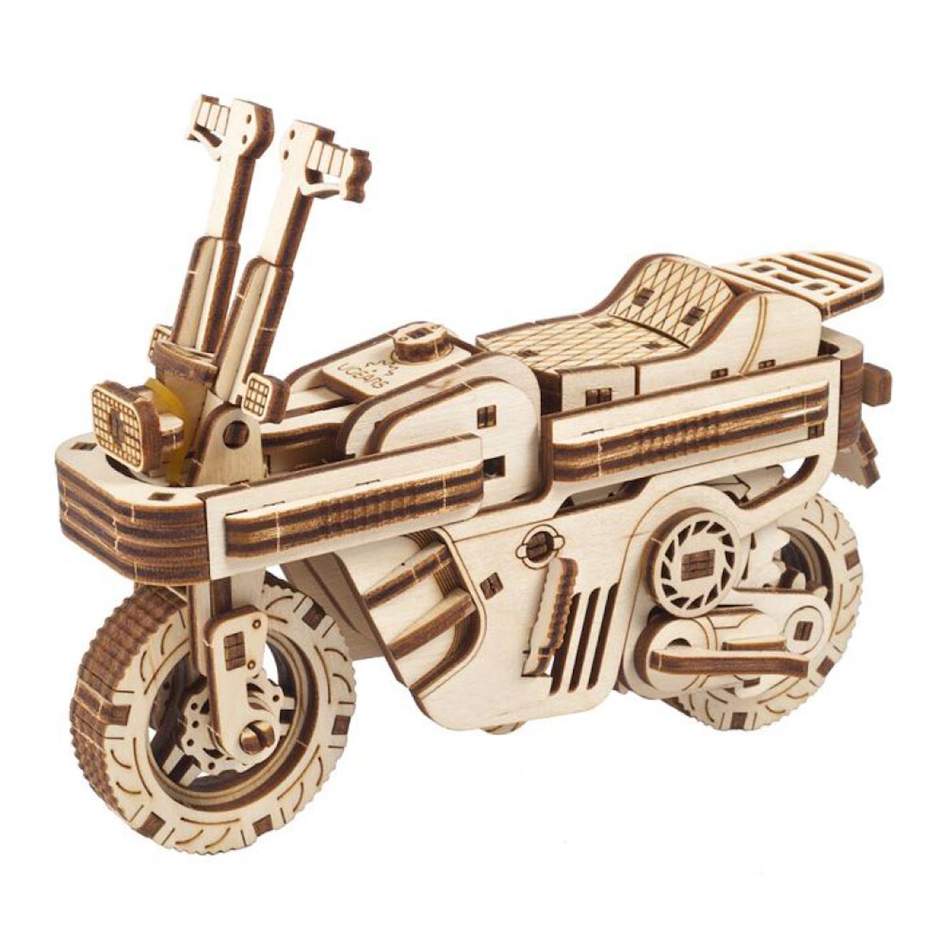 Scooter Pliant Moto Compact – Maquette En Bois Mécanique À Construire Brown