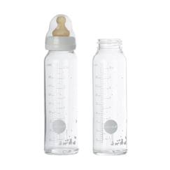 Puériculture-Repas-Biberonnerie-Lot de 2 biberons en verre 240ml