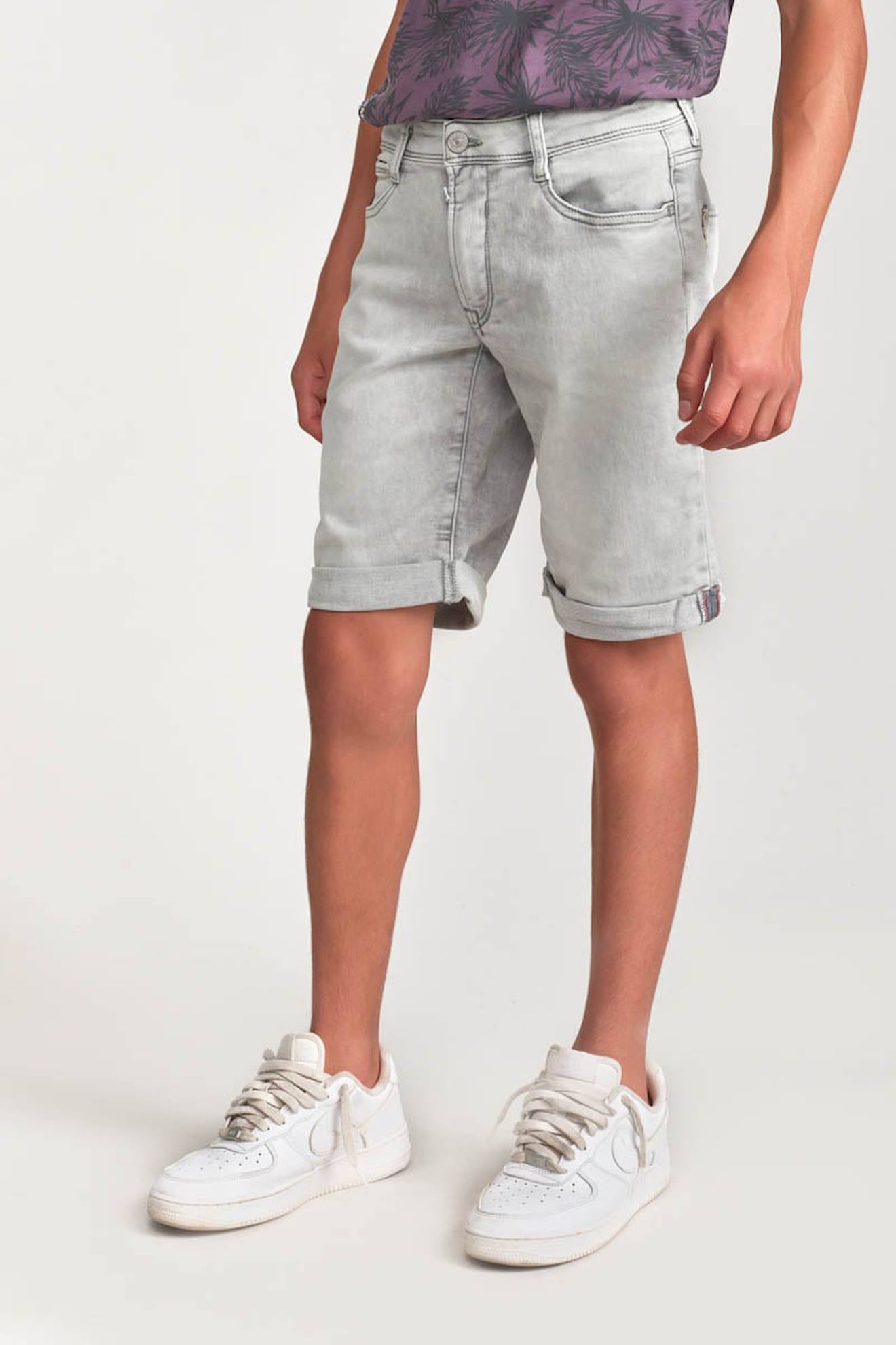 Bermuda Short En Jeans Jogg Grey
