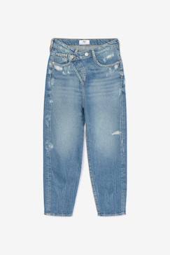 Jeans Skinny Femme Stretch Déchiré Trou Slim Fit Taille Moyenne