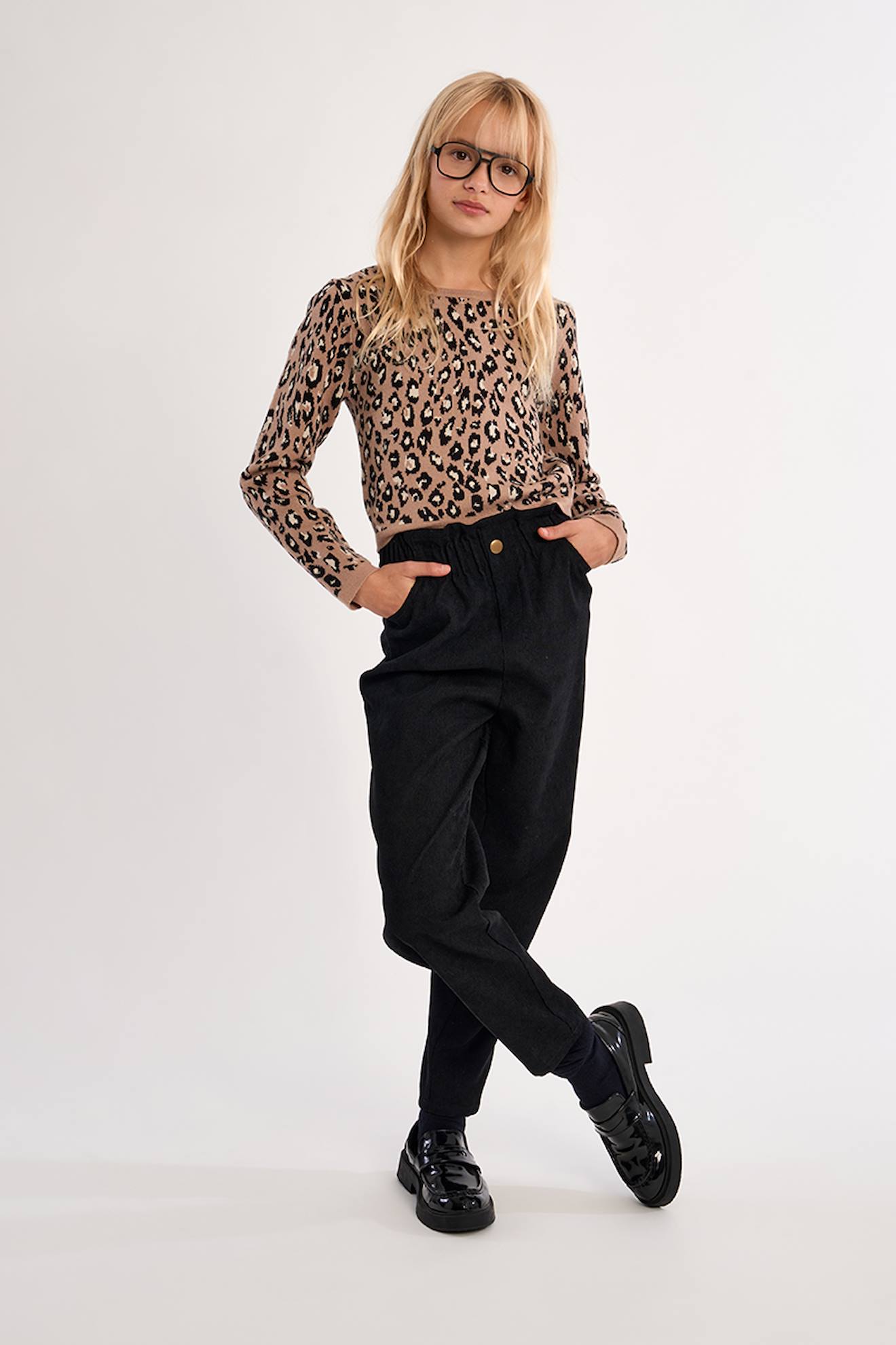 Pantalon Taille Paper Bag Noir