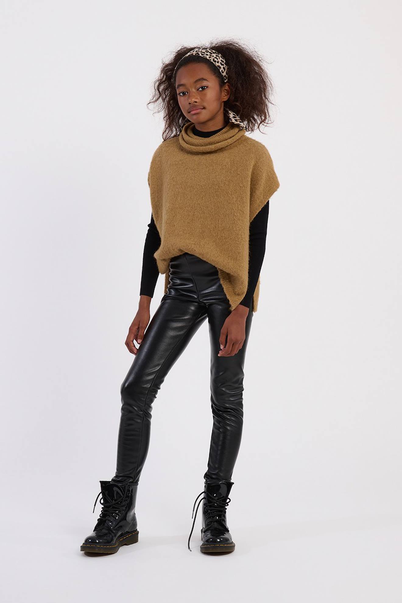 Legging En Simili Cuir Noir