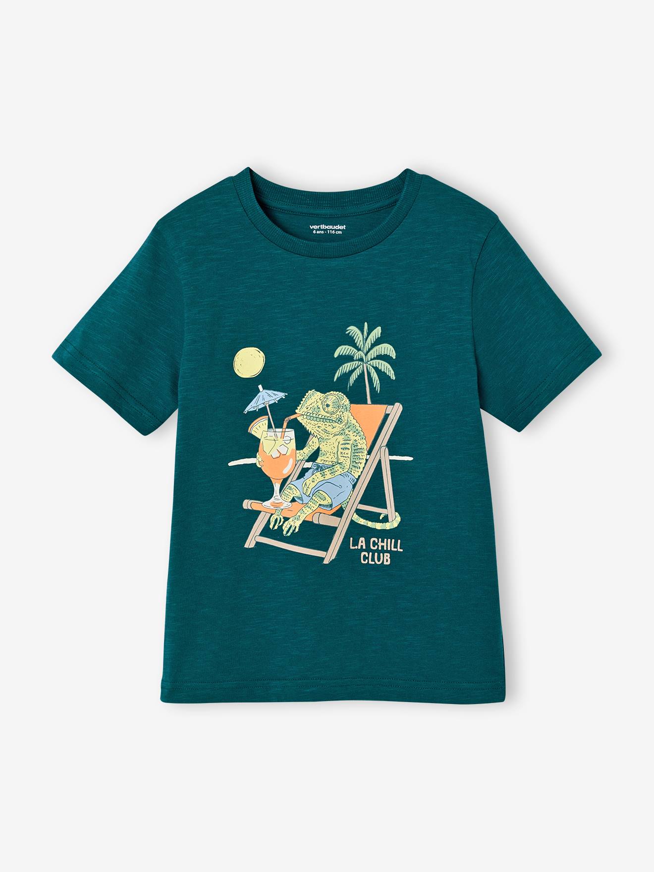 T-shirt animal ludique garçon vert