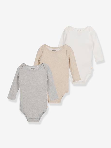 Bébé-Lot de 3 bodies bébé coton bio manches longues