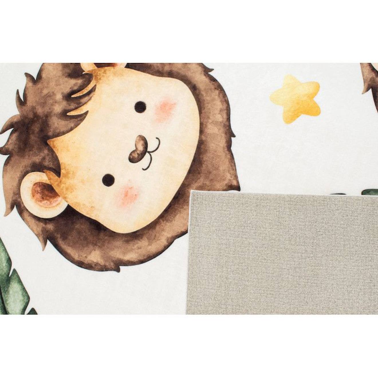 Tapis Enfant Lions En Polyester Beige (Nazar Rugs) - Image 2