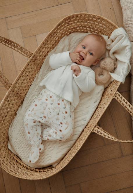 Bébé-Ensemble gilet et pantalon bébé en velours perle