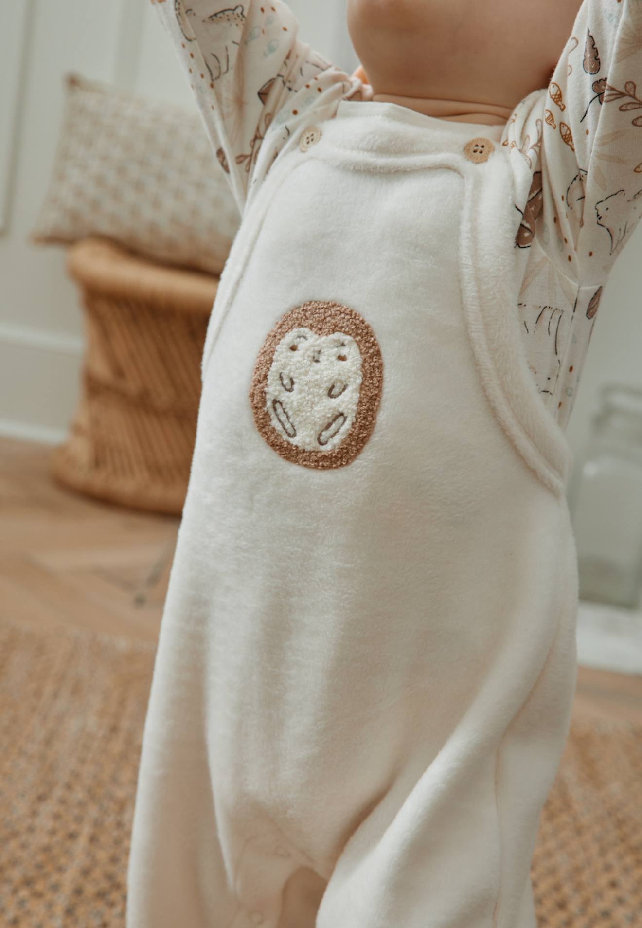 Salopette Bb En Molleton Ultra Chaud Envole De Bisous Ecru 15 €
