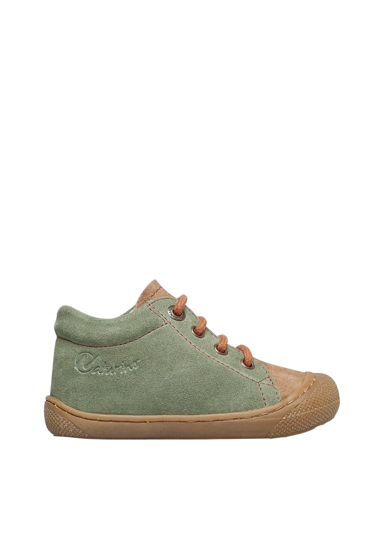 Chaussures Premiers Pas En Suède Cocoon Vert-marron-