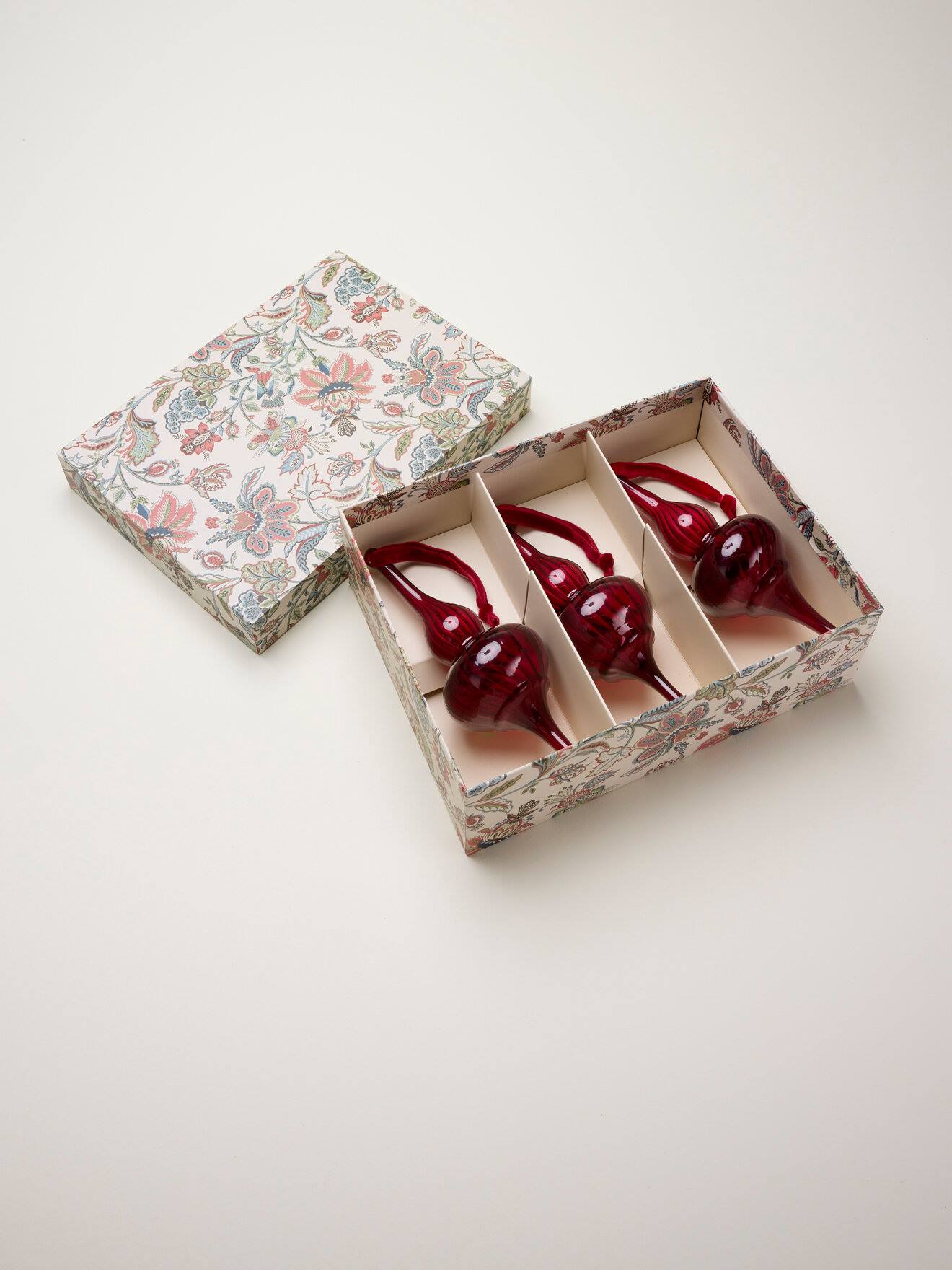 Décoration De Sapin goutte En Verre Par Lot De 3 Bordeaux