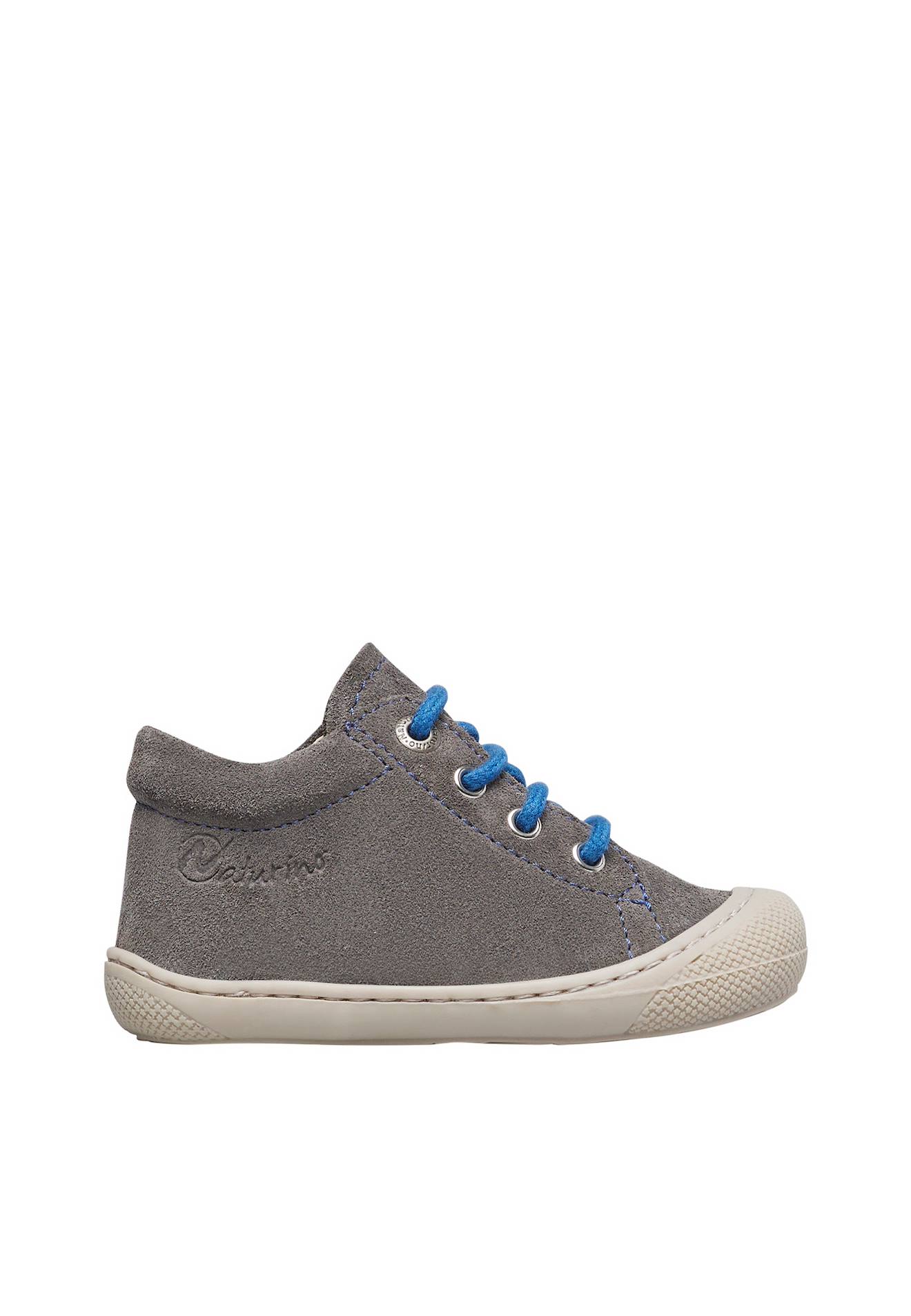 Chaussures Premiers Pas En Suède Cocoon Anthracite-bleu-