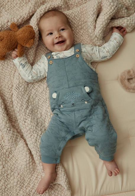 Bébé-Ensemble salopette bébé en coton matelassé et t-shirt rêverie