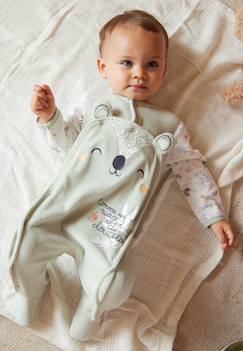 Pyjama bébé en velours ouverture pont nuage  - vertbaudet enfant