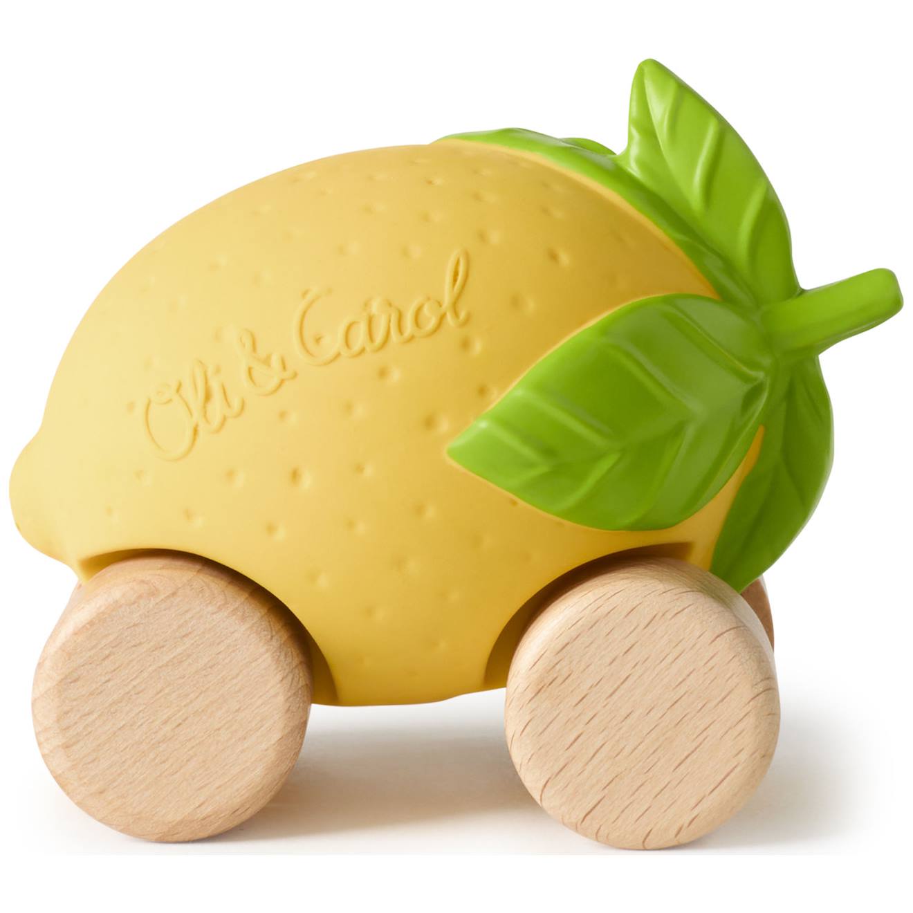 Voiture et jouet de dentition jaune