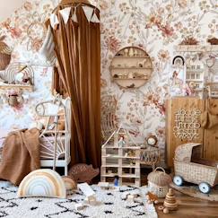Linge de maison et décoration-Papier peint enfants autumn meadow white 100 x 280 cm