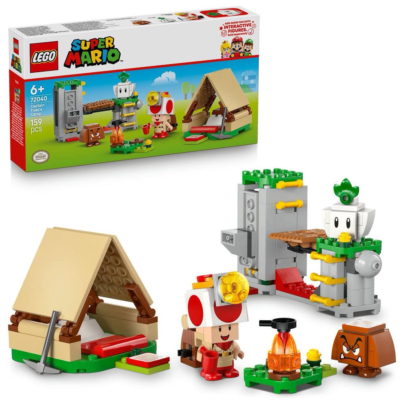 Lego Super Mario - Campement Du Capitaine Toad - 72040 Multicolore