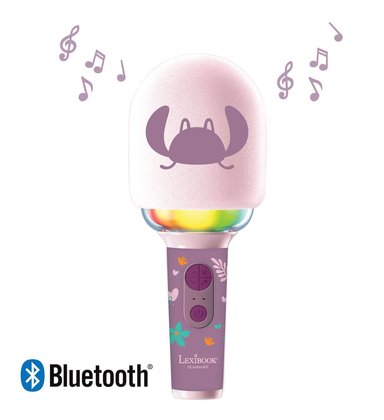 Karaoke Microphone Angel - Microphone Avec Effets Sonores Et Lumineux Multicolore