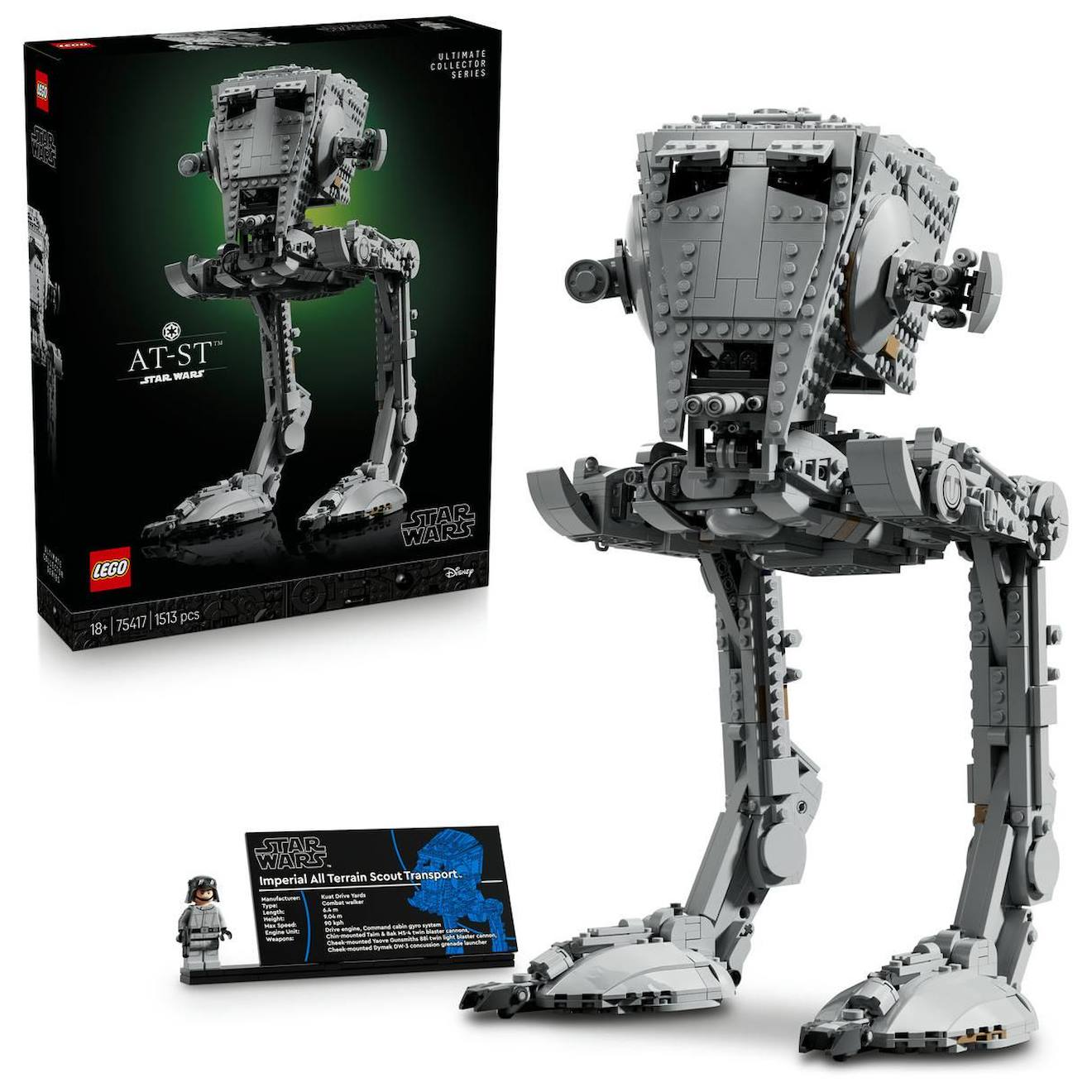 Lego star wars - le marcheur at-st ucs - 75417 multicolore