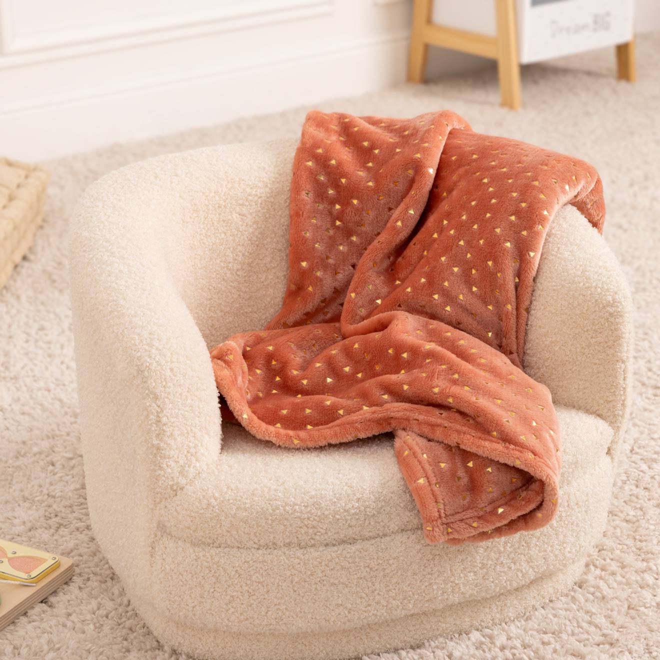 Plaid Enfant - Berlingot Terracotta