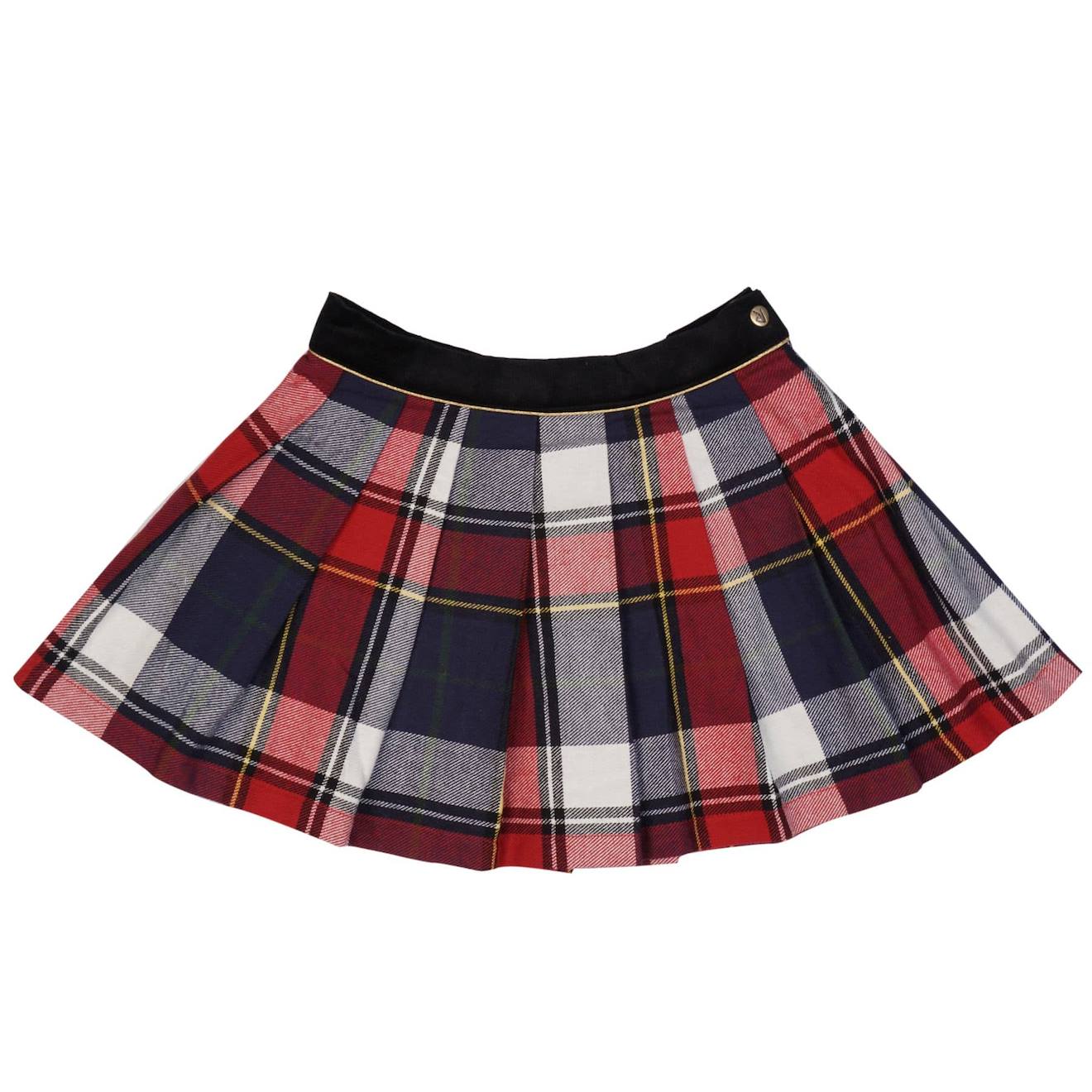 Jupe tartan marine et verte Dionne - Odette & Lulu