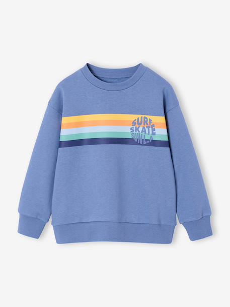 Garçon-Sweat garçon col rond rayures graphiques