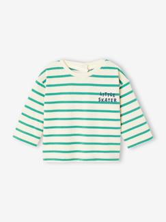 T-shirt bébé rayé pressionné dos   - vertbaudet enfant