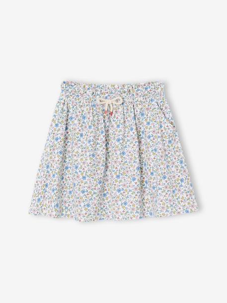 Jupe tournante imprimée fille beige+blanc imprimé+bleu chambray+rose pâle+vert imprimé 4 - vertbaudet enfant 