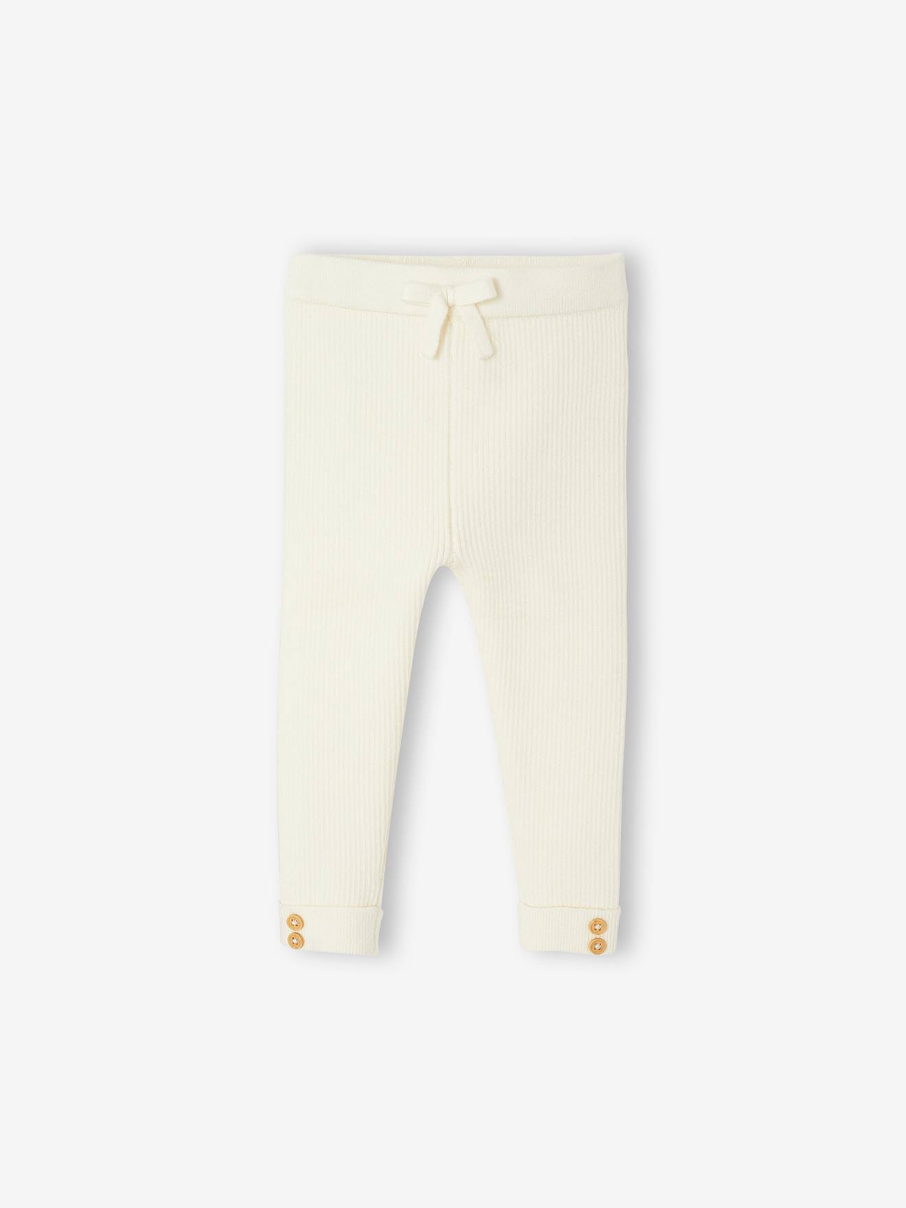 Legging en tricot bébé vanille
