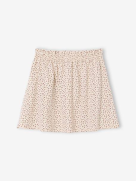 Jupe tournante imprimée fille beige+blanc imprimé+bleu chambray+rose pâle+vert imprimé 2 - vertbaudet enfant 