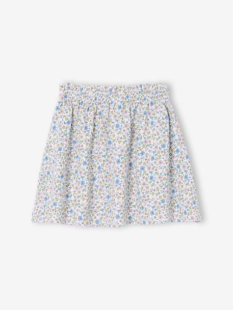 Jupe tournante imprimée fille beige+blanc imprimé+bleu chambray+rose pâle+vert imprimé 5 - vertbaudet enfant 