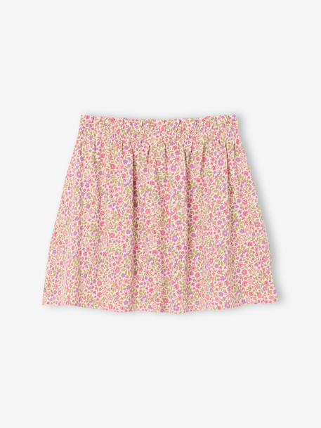 Jupe tournante imprimée fille beige+blanc imprimé+bleu chambray+rose pâle+vert imprimé 11 - vertbaudet enfant 