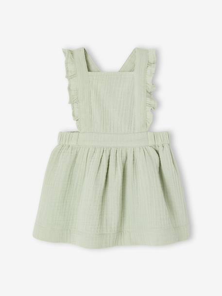 Bébé-Robe bébé en gaze de coton bretelles à volants