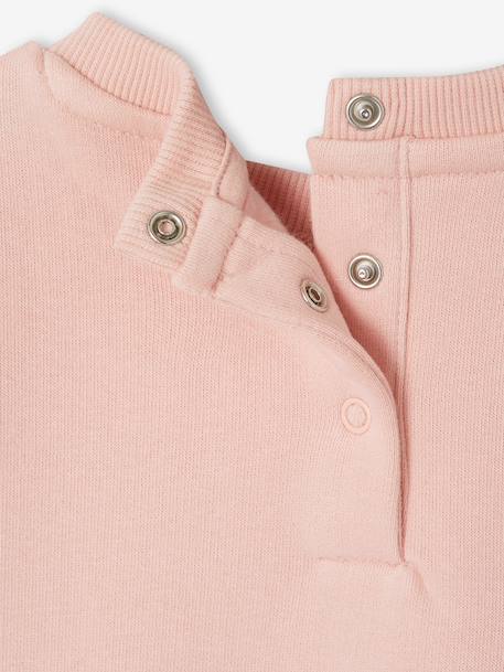 Sweat-shirt bébé fille message imprimé framboise+rose poudré+vanille 8 - vertbaudet enfant 