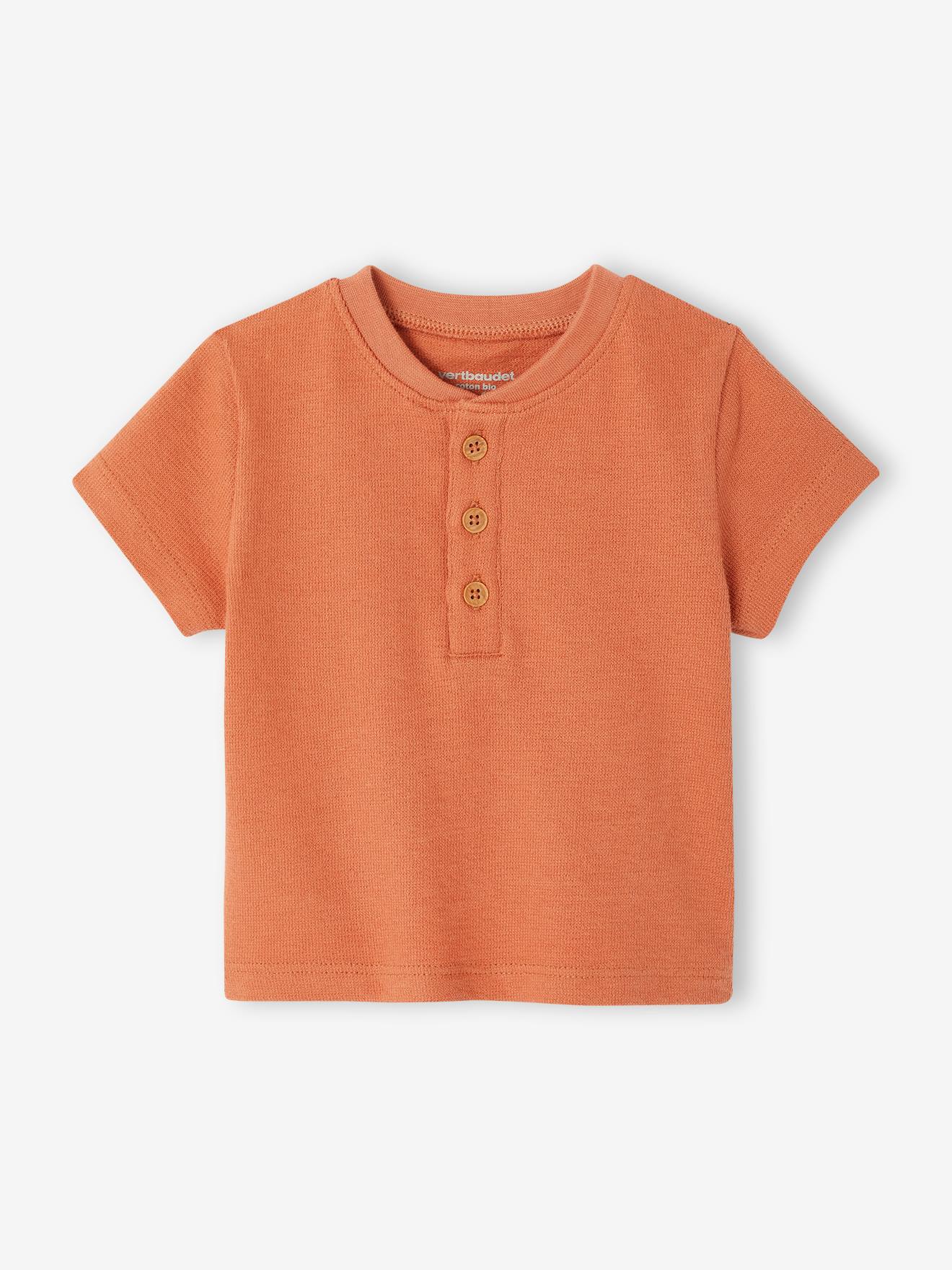 T-shirt bébé garçon coton bio noisette