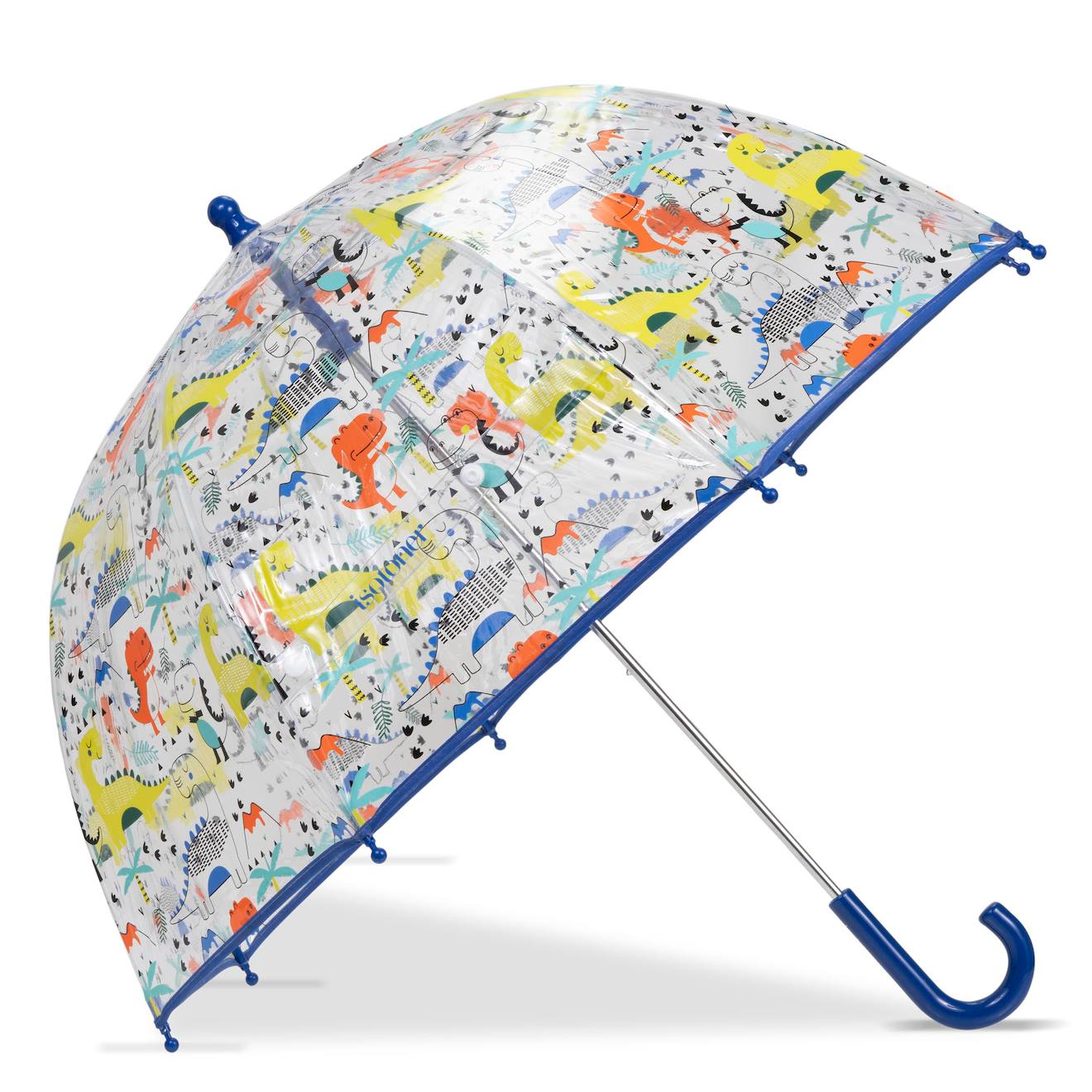 Parapluie Cloche Transparent, Ouverture Facile Et Sécurisante Pvc/dinosaure