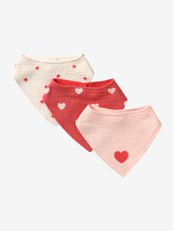 Puériculture-Lot 3 bavoirs bandanas en gaze de coton