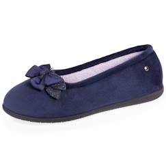 Vêtements de grossesse-Chaussons-Chaussons ballerines en microvelours avec un détail nœud