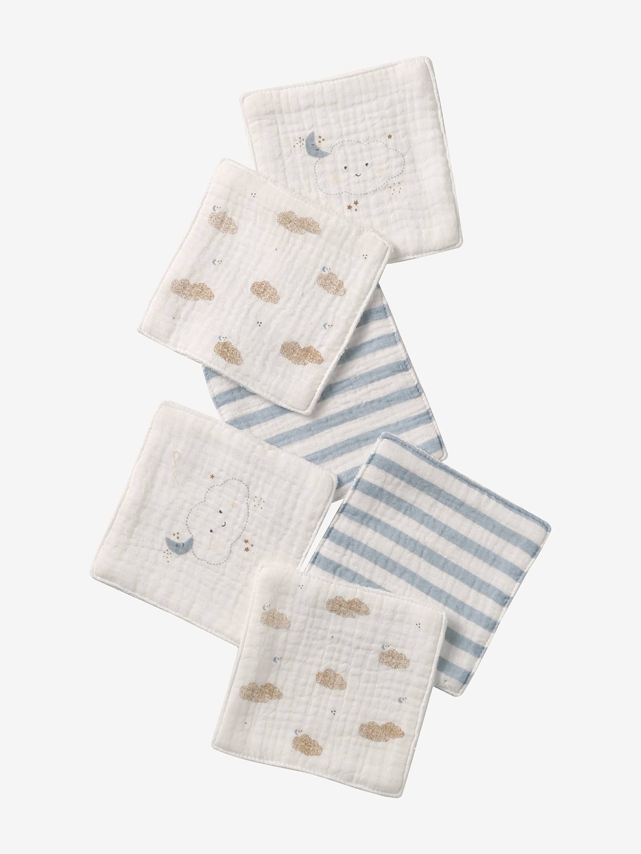 Lot de 6 lingettes lavables nuages (Vertbaudet) - Image 1