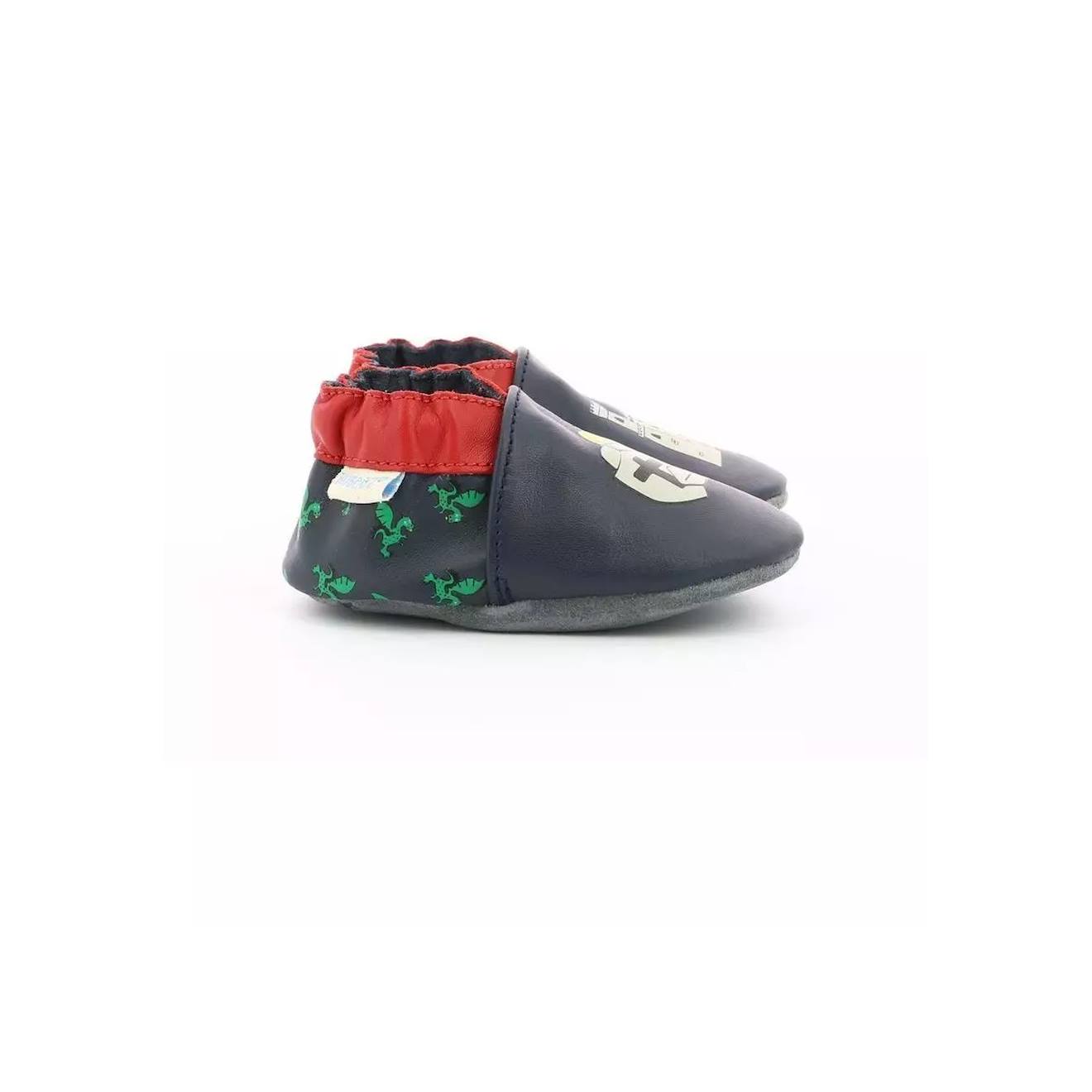 Chaussons Cuir Bleu