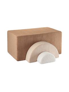 -Ensemble de jeu enfant - arc-en-ciel - pouf velours côtelé