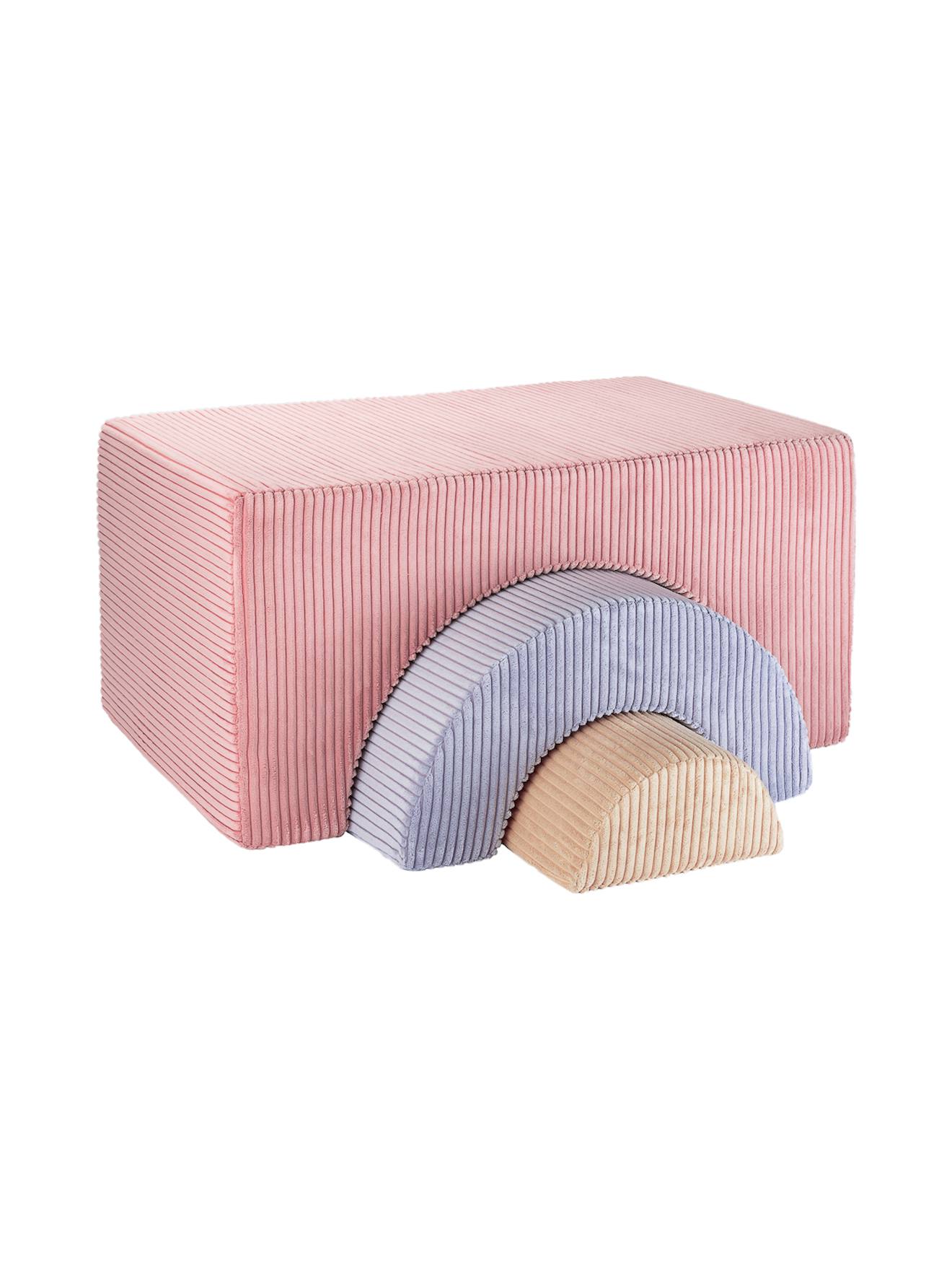 Ensemble De Jeu Enfant - Arc-en-ciel - Pouf Velours Côtelé Pink Mousse — photo 1/4