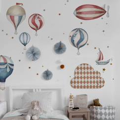 Planche de stickers enfants - montgolfières  - vertbaudet enfant