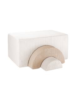 -Ensemble de jeu enfant - arc-en-ciel - pouf velours côtelé