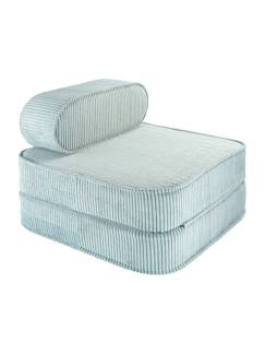-Fauteuil pliant enfant - pouf convertible en velours côtelé