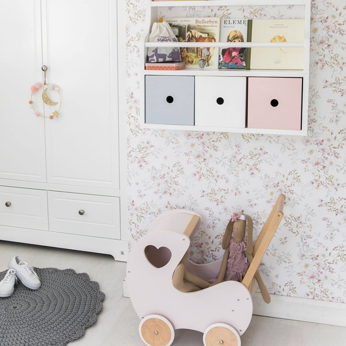 Papier Peint Jardin Pastel White