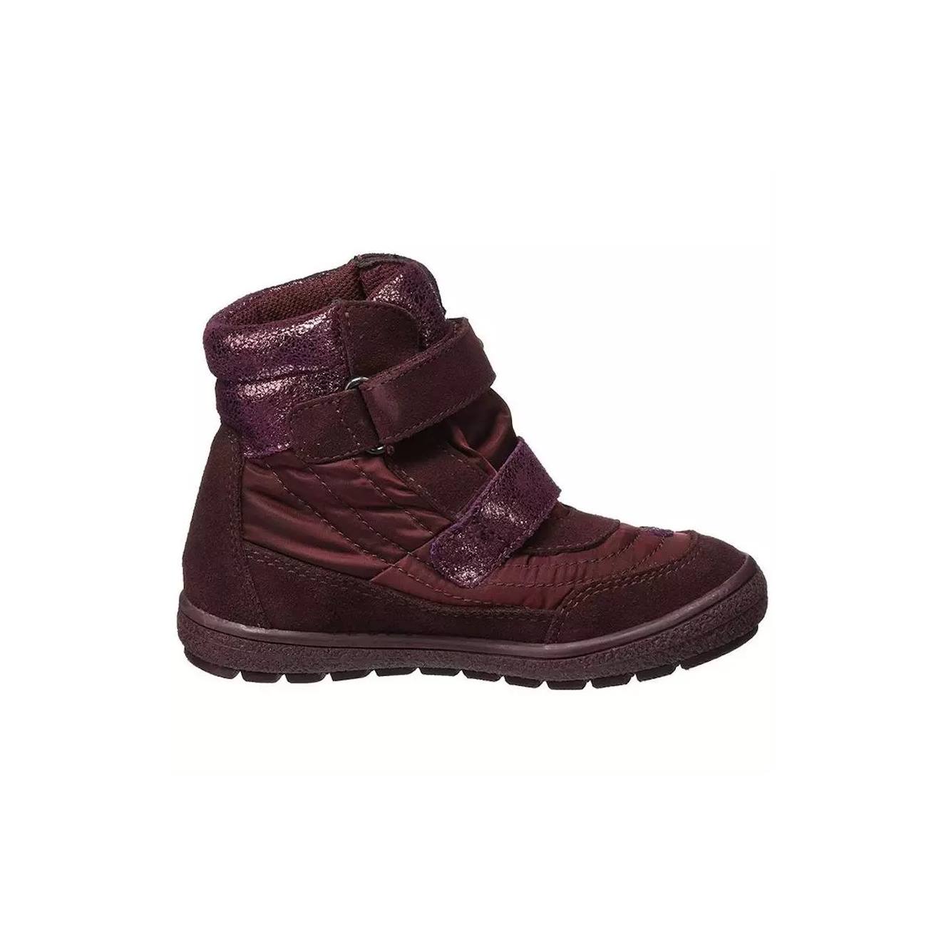 Bottines Cuir, Synthétique Bordeaux