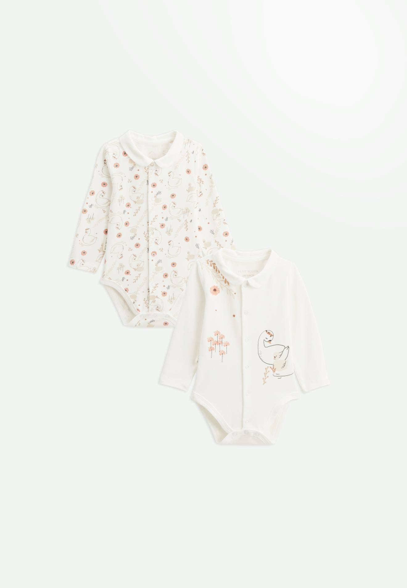 Lot De 2 Bodies Bb Manches Longues Ouverture Croise Perle Ecru 10 €