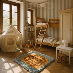 -Papier peint enfants rayures aventure océan?forêt