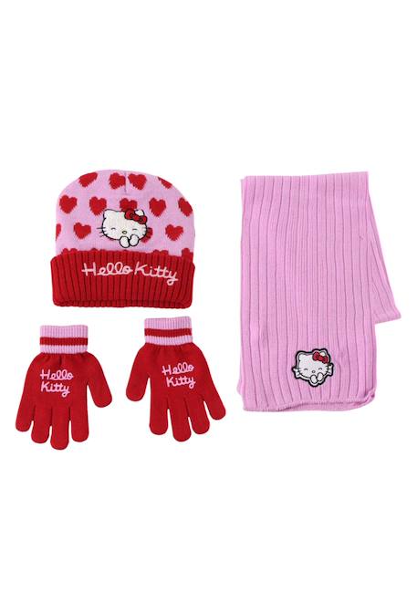 Fille-Accessoires-Ensemble écharpe hello kitty de 3 pièces