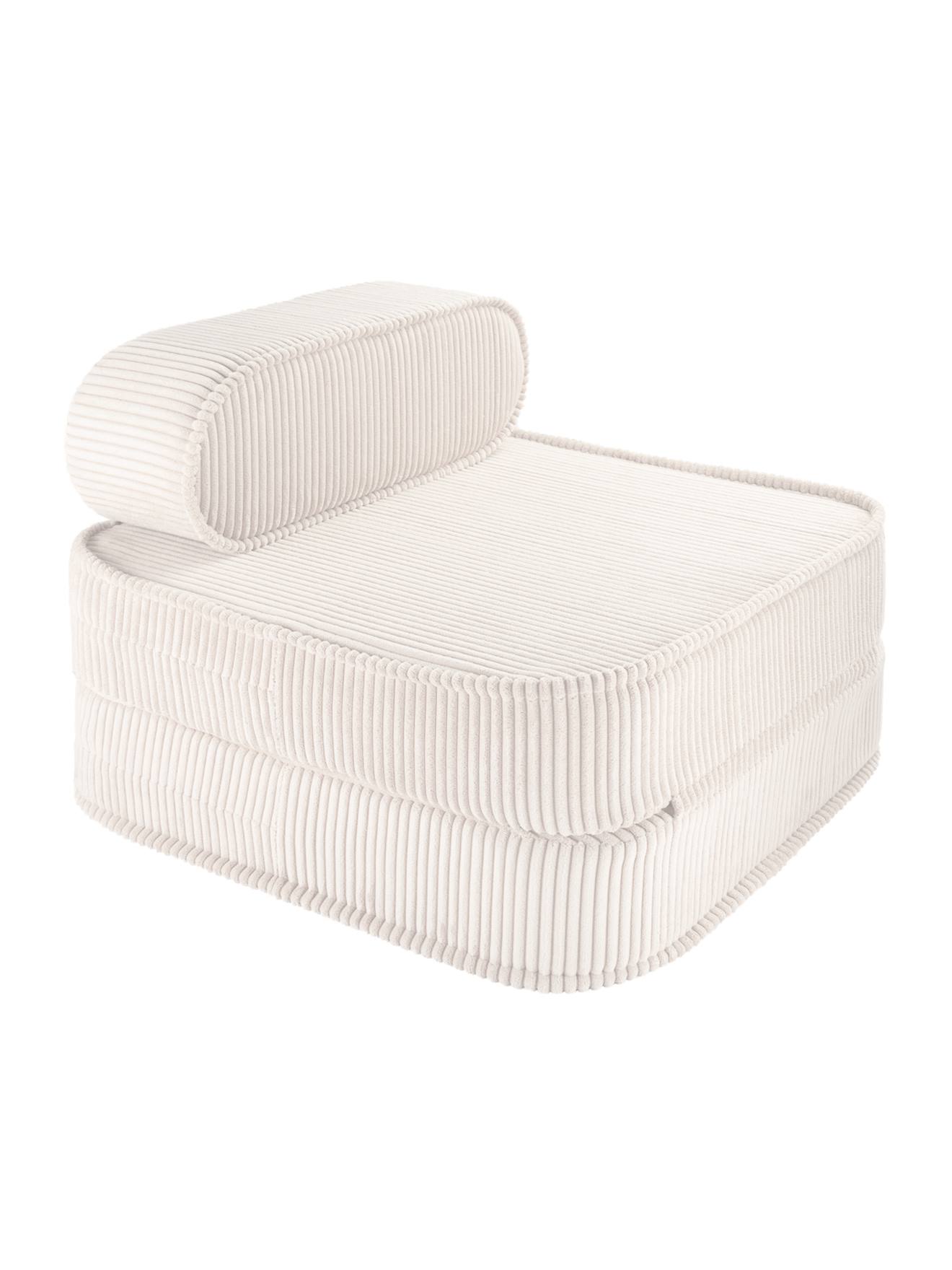 Fauteuil Pliant Enfant - Pouf Convertible En Velours Côtelé Marshmallow